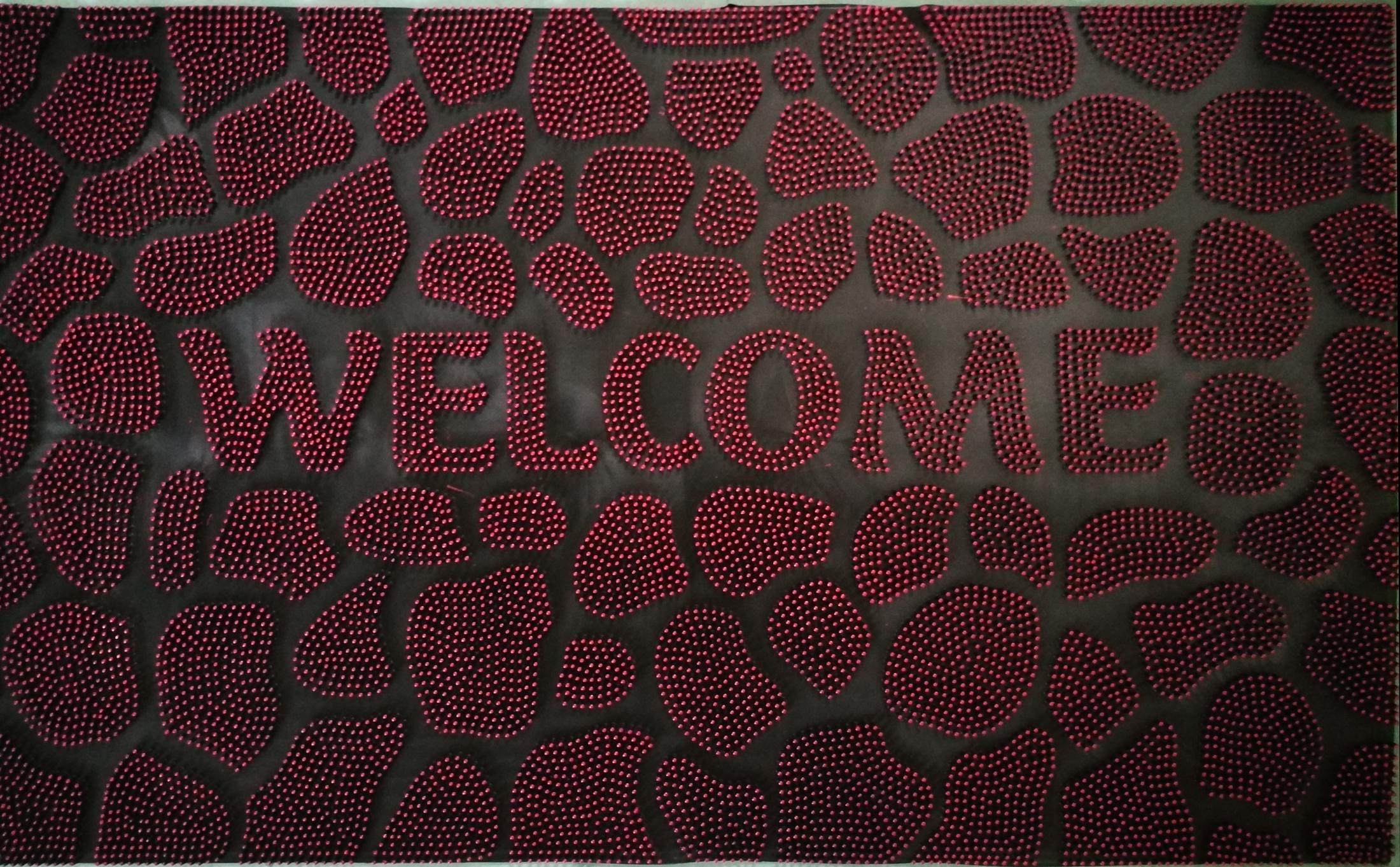 Rectangular rubber mat convex PVC mat non-slip mat door mat rubber mat outdoor mat carpet outdoor mat massage mat kitchen mat bathroom mat size is 45*75cm