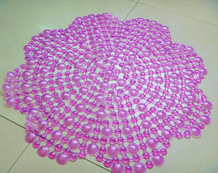 New best-selling transparent plum blossom water droplet bathroom mat, bathroom anti-slip mat, PVC anti-slip mat, massage mat, bathtub mat Specification drawing