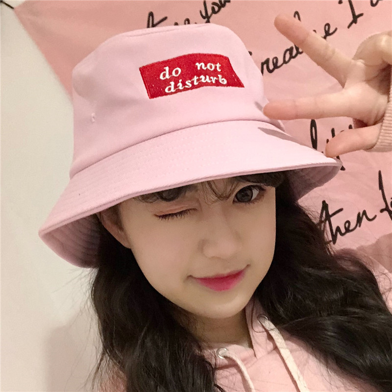 原宿ins春夏天韩版盆帽新款男女士百搭chic时尚渔夫帽防晒字母帽
