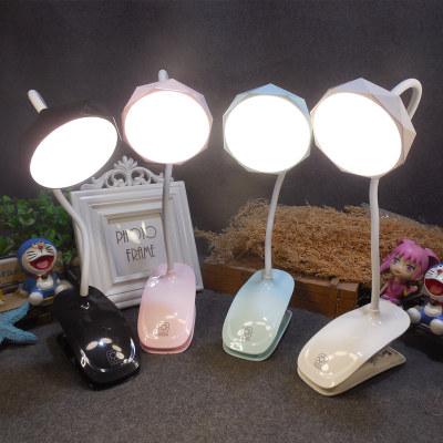Touch sensitive stylish simple clip eye protector LED desk lamp USB charging three-gear dimming