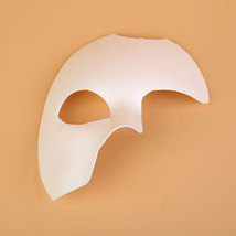 纸浆面具圣节面具diy儿童舞会空白纸浆手绘白色面具