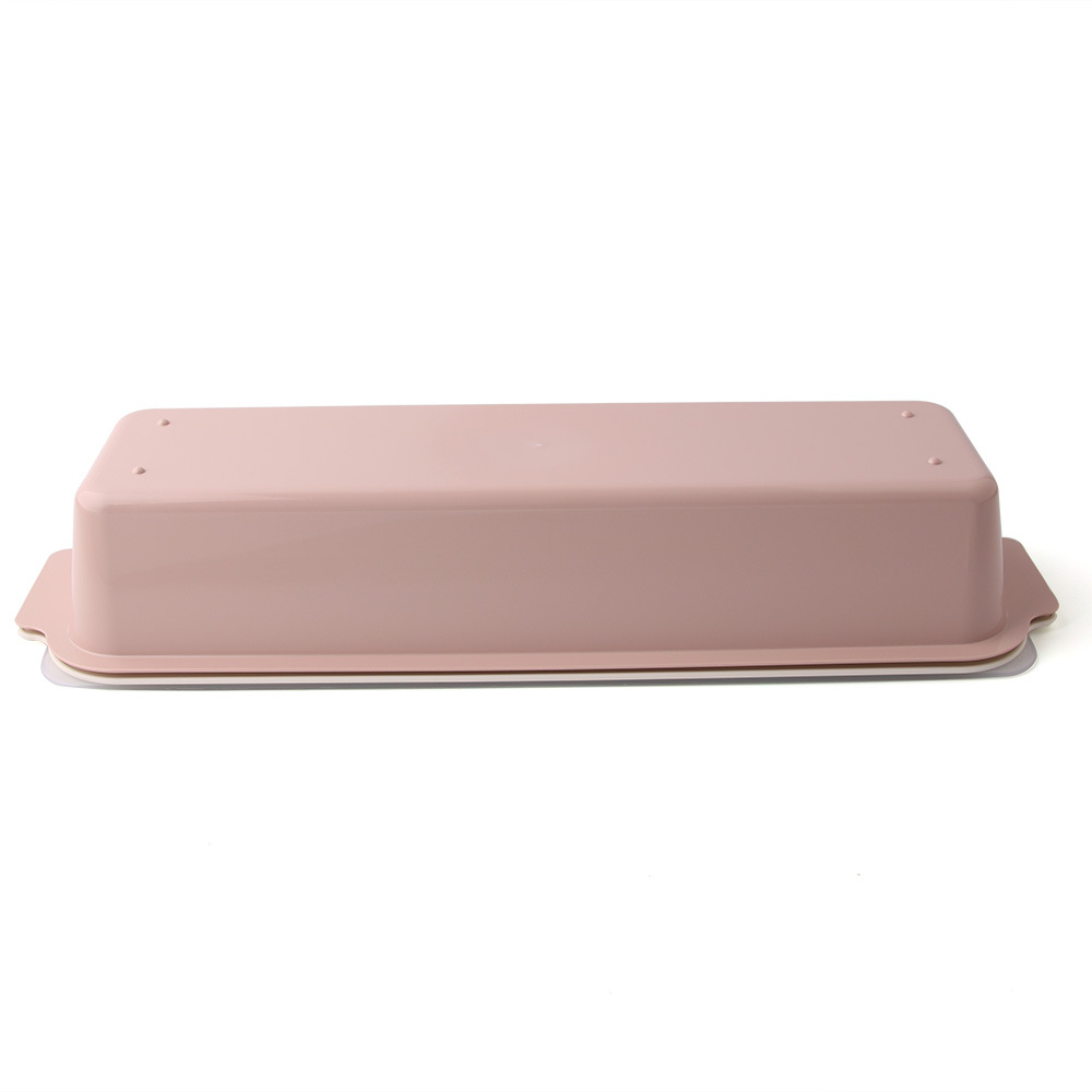 Multi-functional draining fruit and vegetable tray made of PP material with hollowed-out drainage for washing fruits and vegetables 8259-130 Fruit and vegetable tray (long) Specification drawing