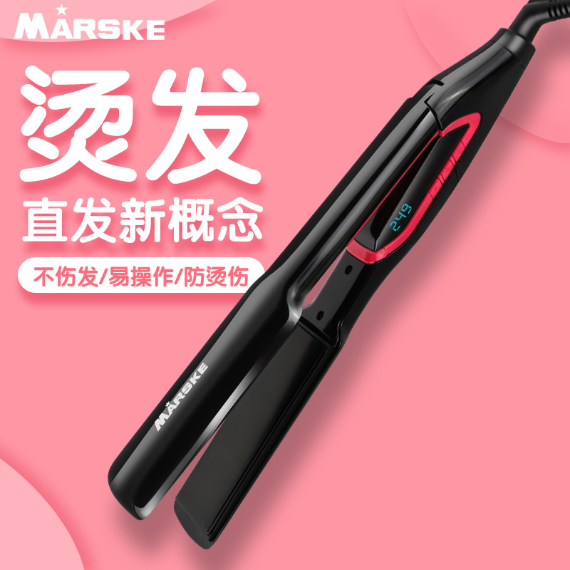 The MS-5966 hair straightener with digital display and temperature-adjustable ceramic plate can be used for both curling and straightening without damaging the power generation clamp details Picture