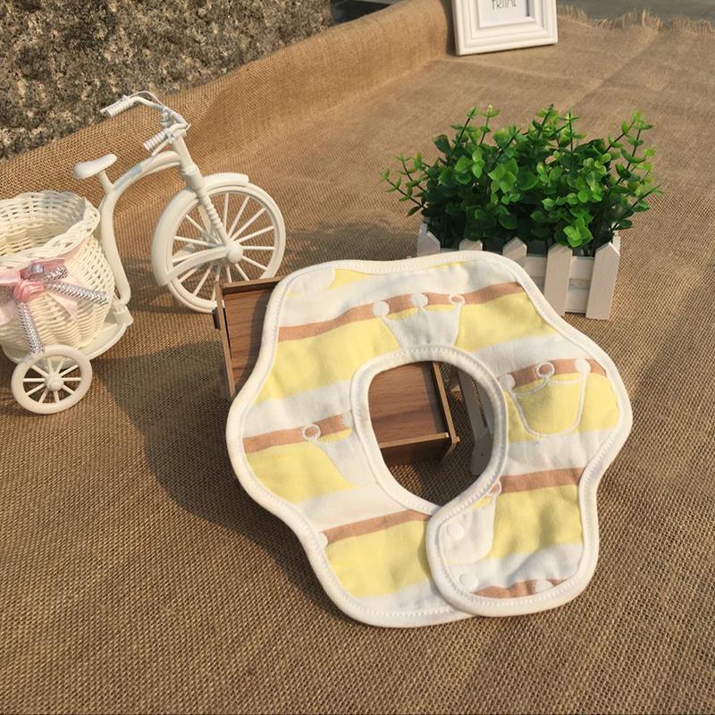 婴儿围嘴防水口水围兜宝宝口水巾360度旋转纯棉纱布新生儿防吐奶