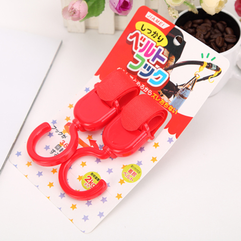360 degree rotation 2 pieces into easy to hang bags seamless plastic hook multi-functional Velcro hook