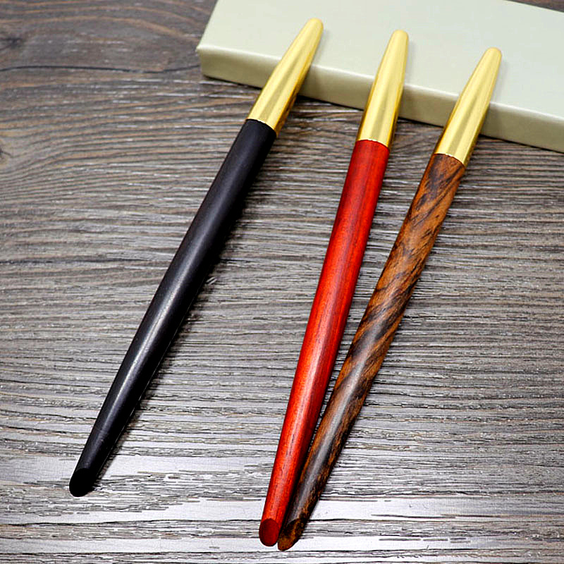 厂家直销原色竹木笔 匠心之笔 木质黄铜笔 手工制作产品图