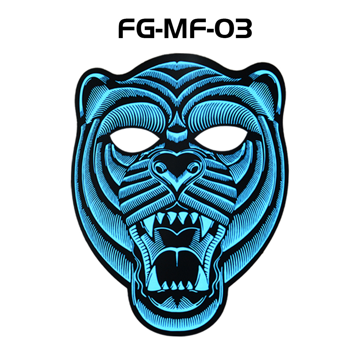 Halloween Voice-controlled luminous mask Bar dance party EL fluorescent mask wholesale