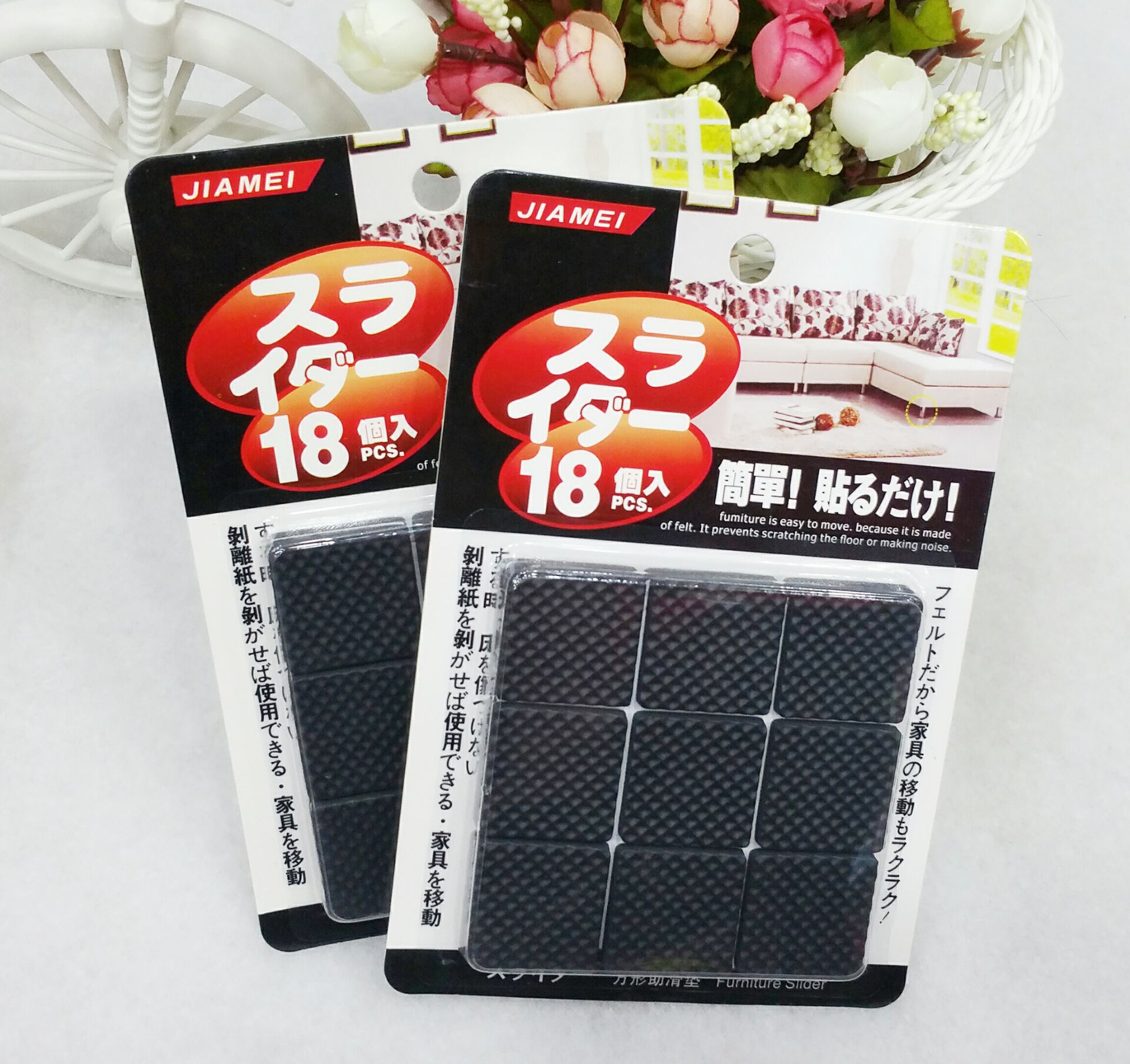 家居防滑保护垫方形30mm无纺布背胶毛毡脚垫保护垫椅脚垫细节图