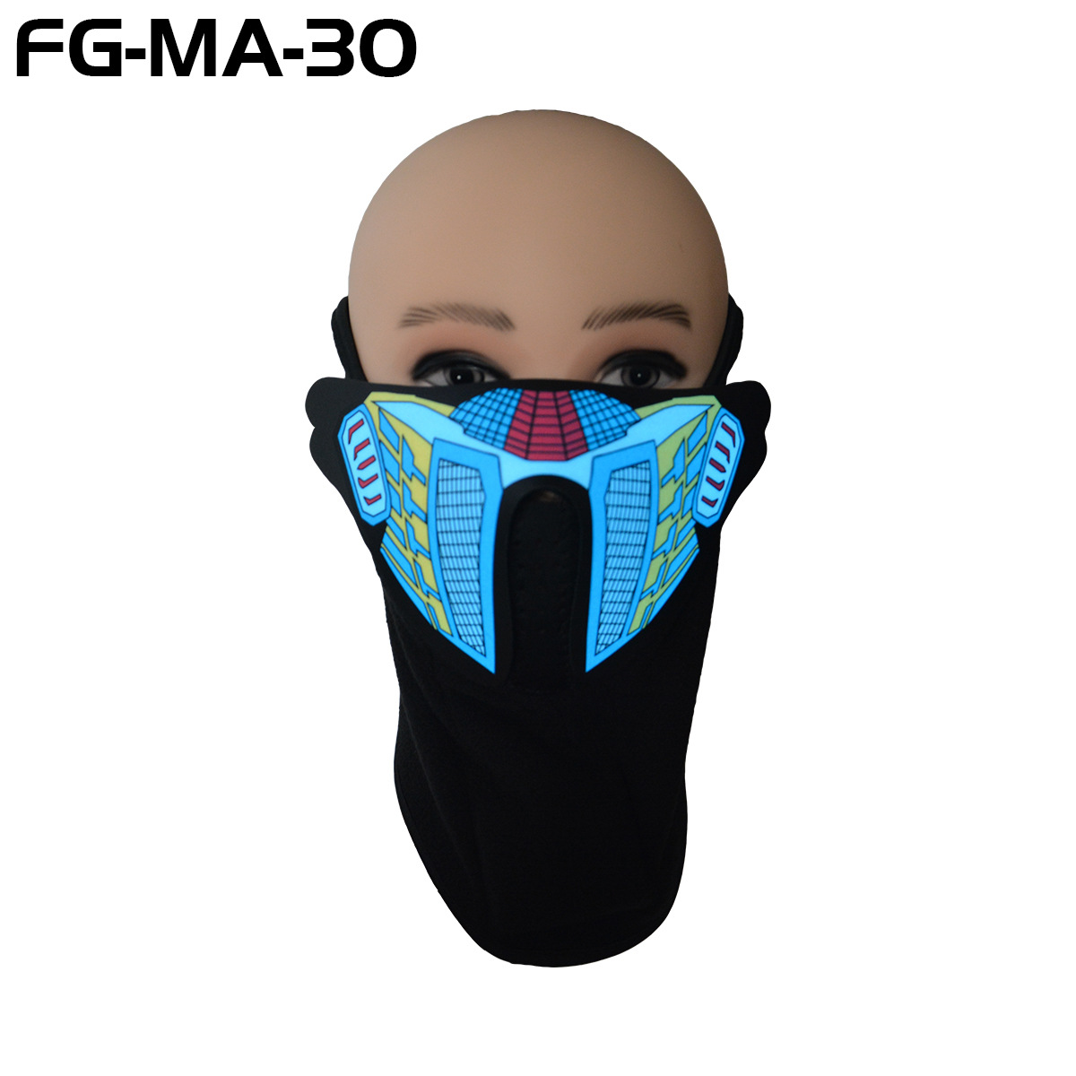 2018新款声控发光面罩 万圣节派对舞会Cosplay可用