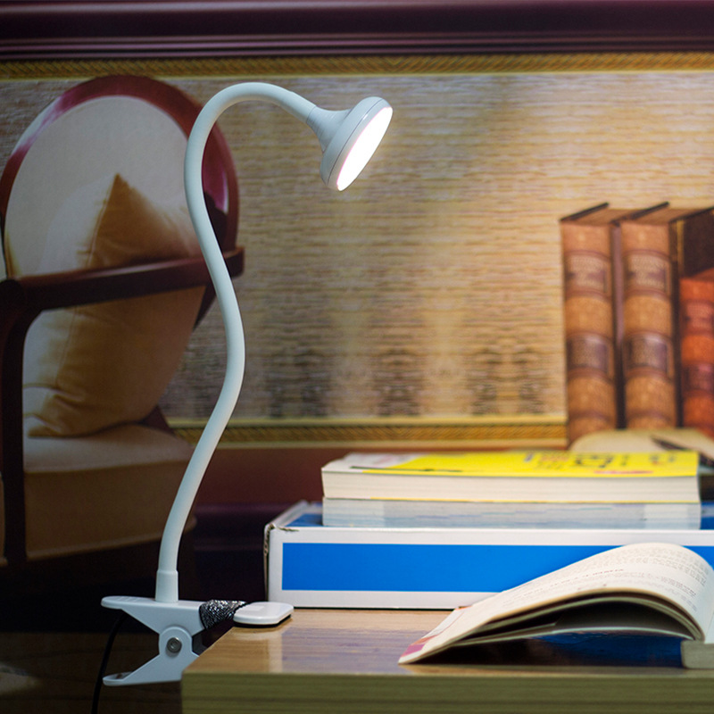 Hardware hoses LED dimming and color changing charging eye clip lamp USB reading lamp plug-in money