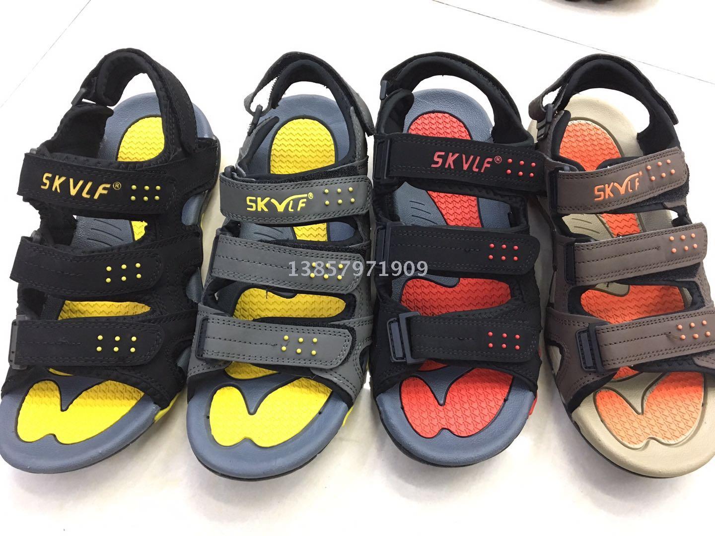 Men's Beach Sandals TPR Outsole MD Dual color medium sole non-slip platform beach shoes