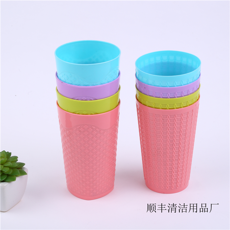 加厚塑料杯 杯子歌 杯子舞 表演道具杯 3D防滑多色平