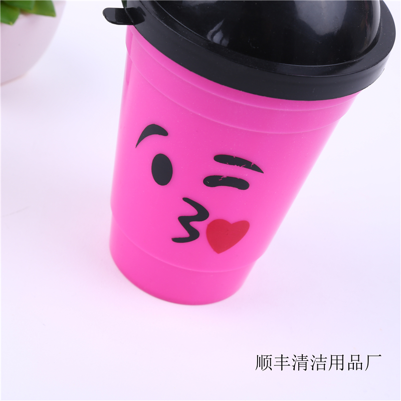 饮料瓶果汁杯塑料创意一次性大便杯塑料带盖新款包邮造型杯奶茶杯产品图