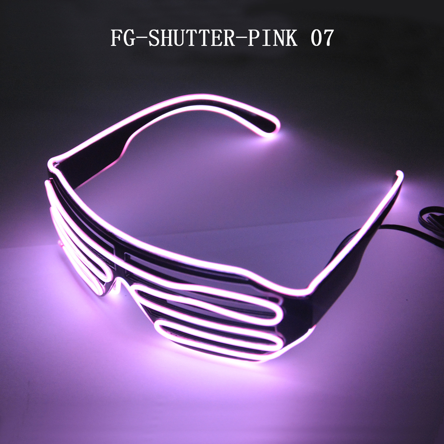 El cold photoluminescence glasses 3V flash and slow flash with constant light