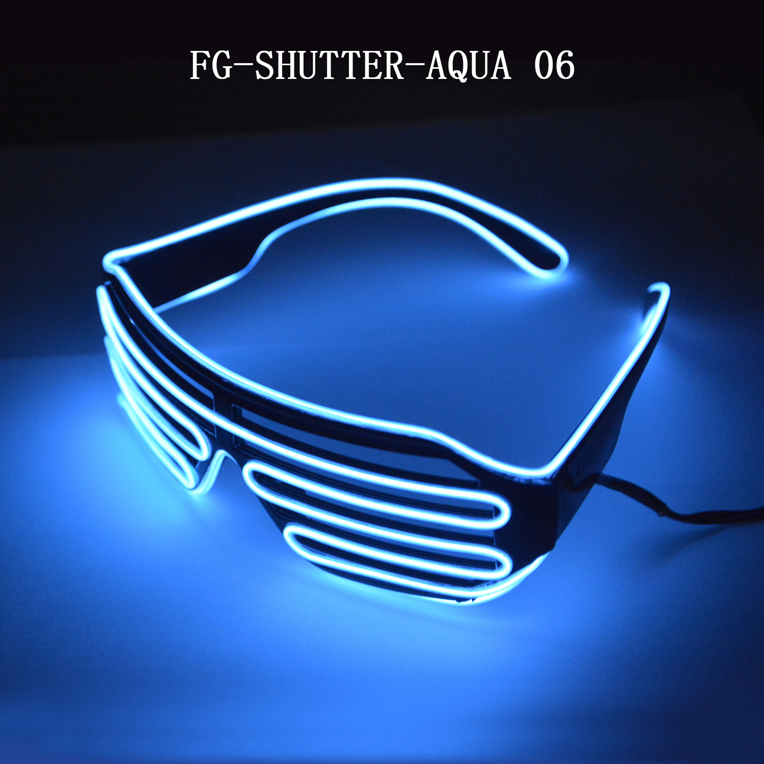 Two-color EL light glasses voice-activated cold glasses Holiday flash LED glasses