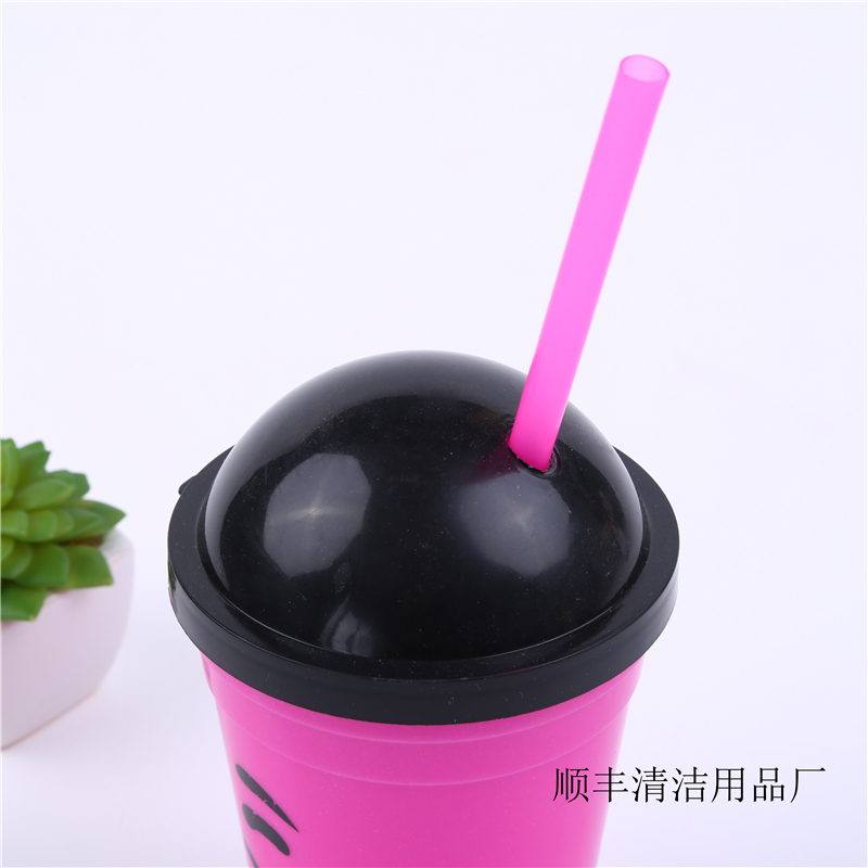 饮料瓶果汁杯塑料创意一次性大便杯塑料带盖新款包邮造型杯奶茶杯细节图