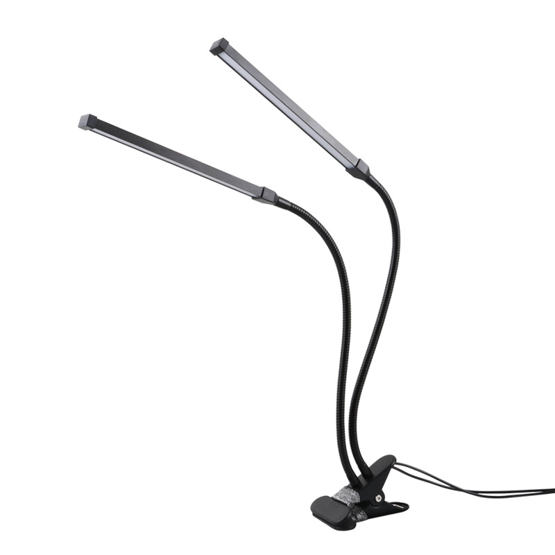 New red and blue led clip-on plant lamp 16W USB powered dual head plant growth supplement lamp