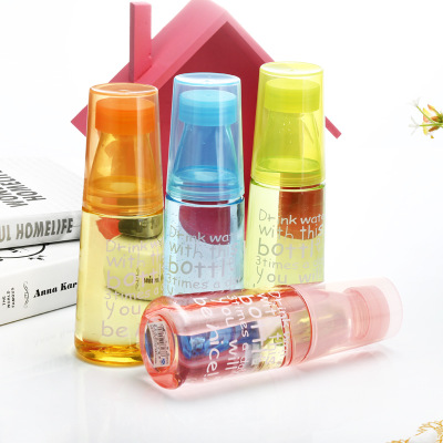 Plastic beverage cups with built-in disposable drinking cups, space sports cups, outdoor plastic cups, PC cups, juice cups