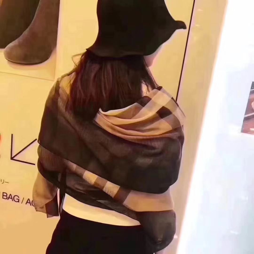 New Women's Scarf South Korea Dongdaemun Explosion Babag Gradient Silk Scarf