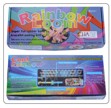 TS Rainbow Rubber band DIY woven bracelet Educational toy Rubber band gift box with rubber band