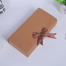 空白牛皮纸盒 长方形礼品包装钱包盒 丝巾盒 厂家直销可定制
