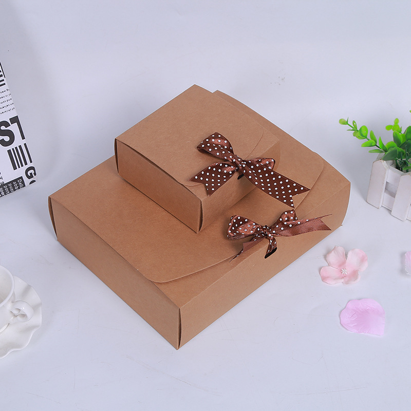 空白牛皮纸盒 长方形礼品包装钱包盒 丝巾盒 厂家直销可定制细节图