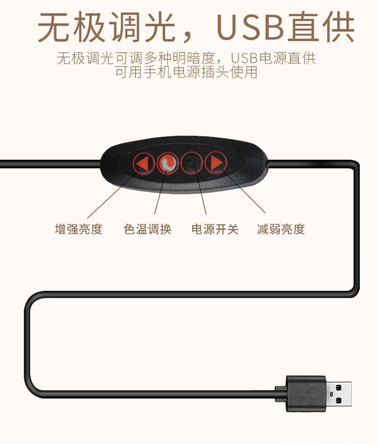 Douyin artifact Self Lighting lamp Anchor Beautiful face tender skin soft light lamp ring lamp Specification drawing