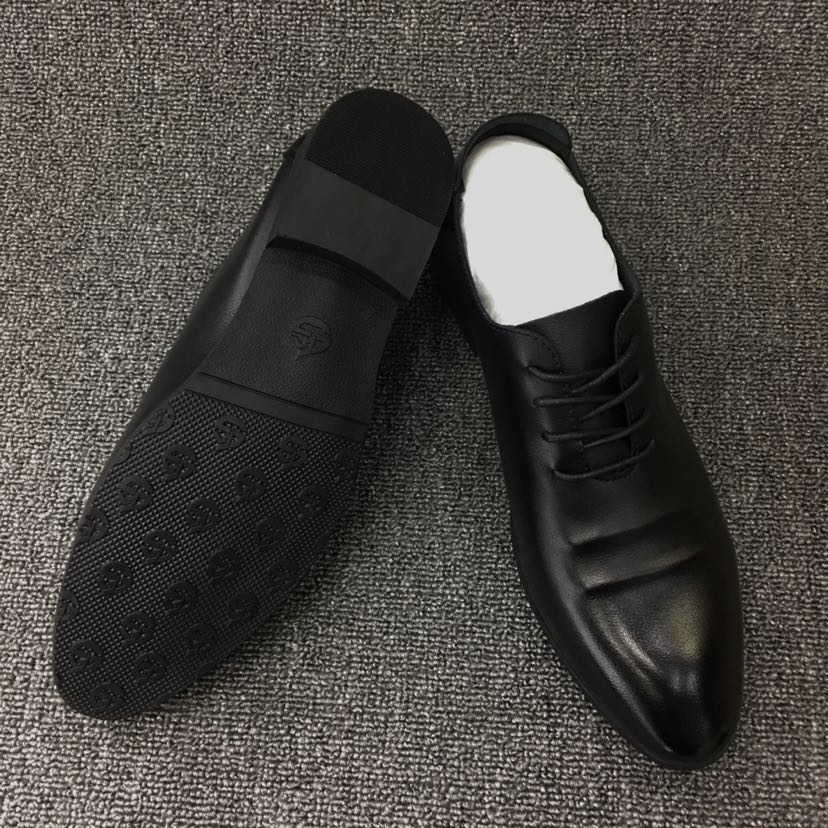 New Men's Business Leather Shoes Four Seasons Pointy Work Shoes Soft Leather Soft Sole Youth Korean Version Of The Trend Small Leather Shoes Specification drawing