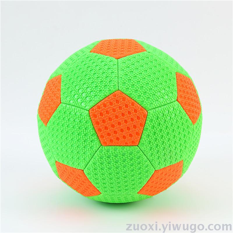 New Pvc Imprinted Color Football Adult Youth Training Match No. 5 Ball Fluorescent Green Orange Block
