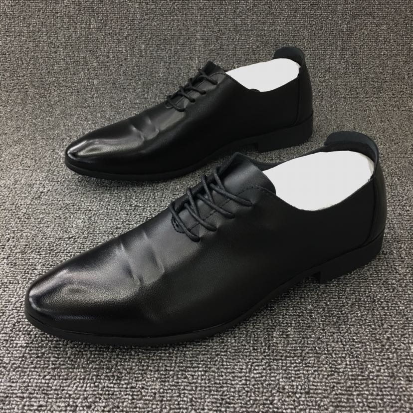 New Men's Business Leather Shoes Four Seasons Pointy Work Shoes Soft Leather Soft Sole Youth Korean Version Of The Trend Small Leather Shoes details Picture