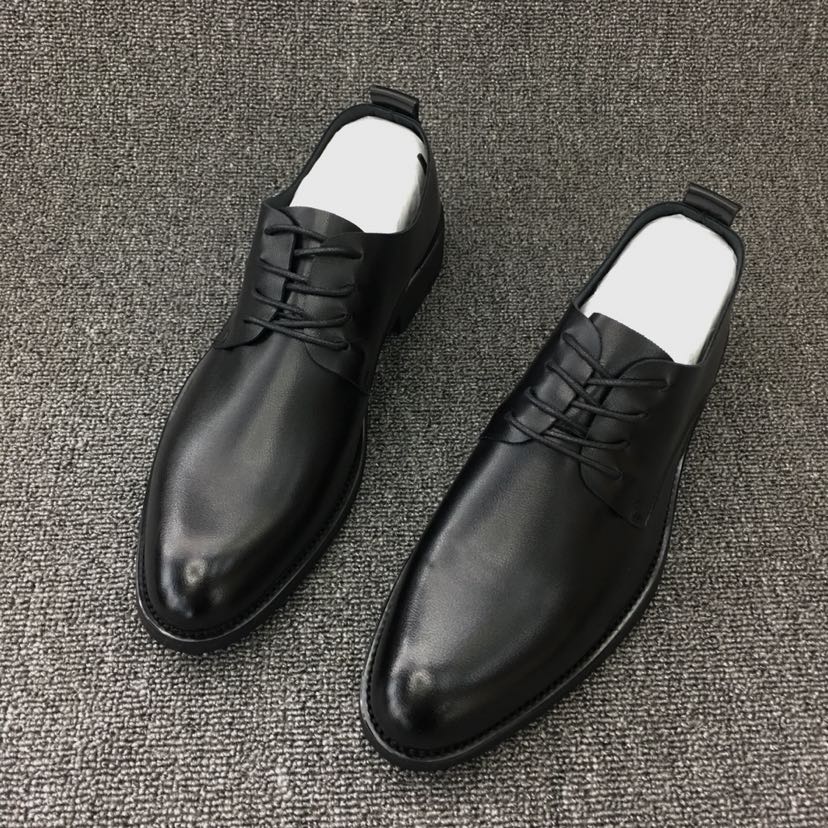 New Soft Leather Soft Soled Business Leather Shoes Men's Youth Fashion Shoes Pointed Work Shoes Four Seasons Fashion Shoes