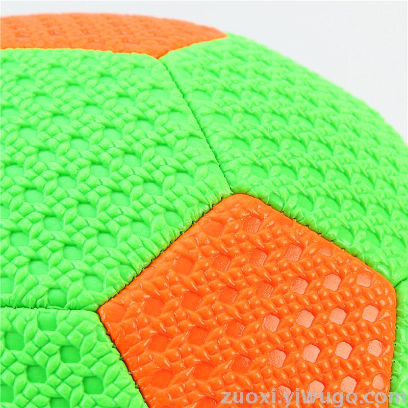 New Pvc Imprinted Color Football Adult Youth Training Match No. 5 Ball Fluorescent Green Orange Block details Picture