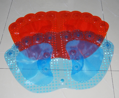 New best-selling solid color/transparent small foot bathroom mat, bathroom massage mat, anti-slip mat, PVC bathroom foot mat details Picture