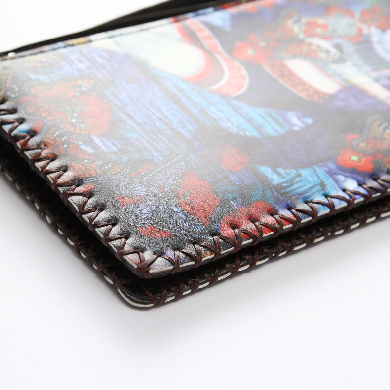 New Folk Style Handmade Wallet Zippered Wallet Large Space for Mobile Phone Handmade Wallet is a hot seller Specification drawing