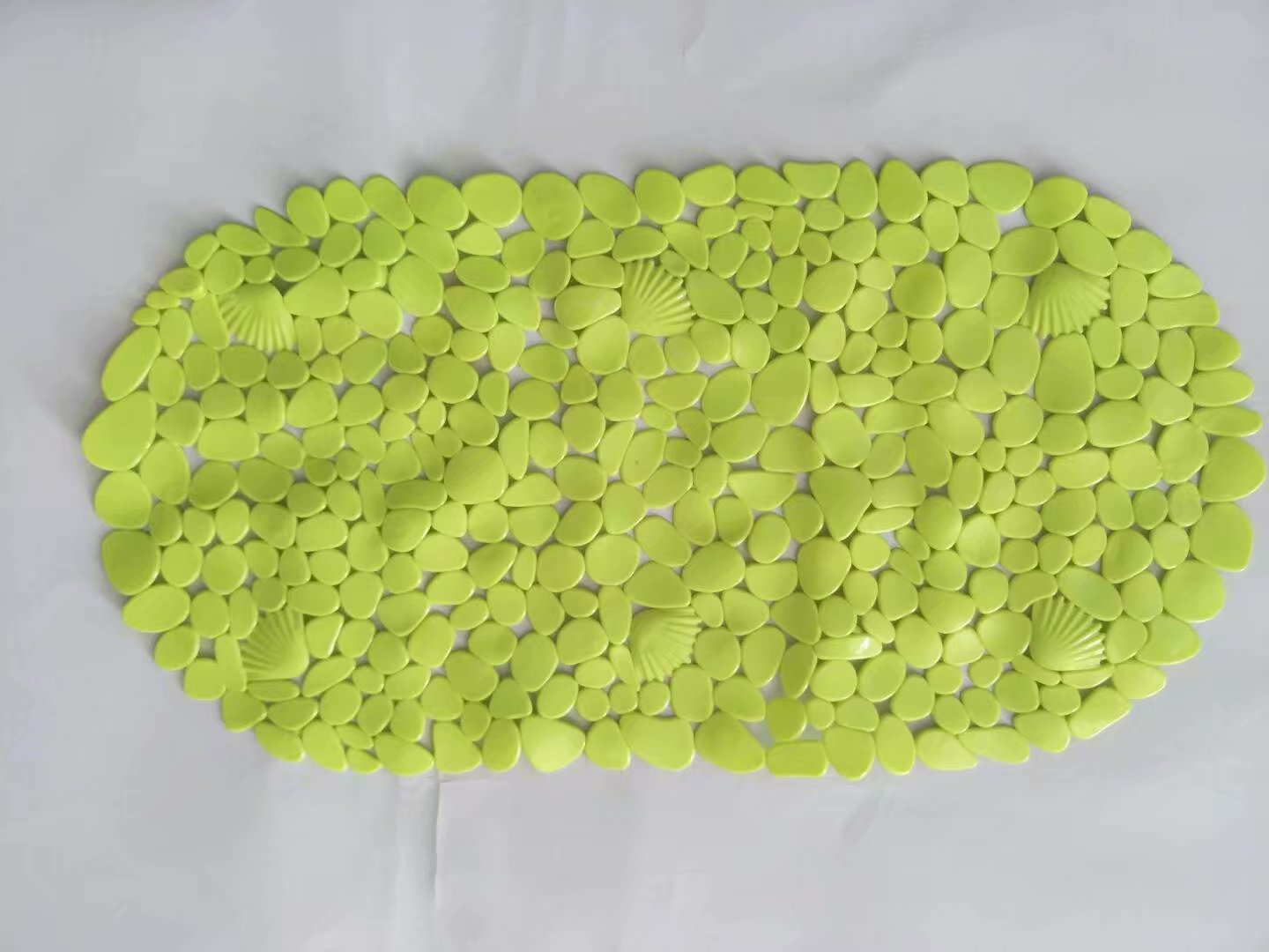 Solid color/transparent oval stone shell bathroom mat Bathroom massage mat PVC foot mat bathroom mat