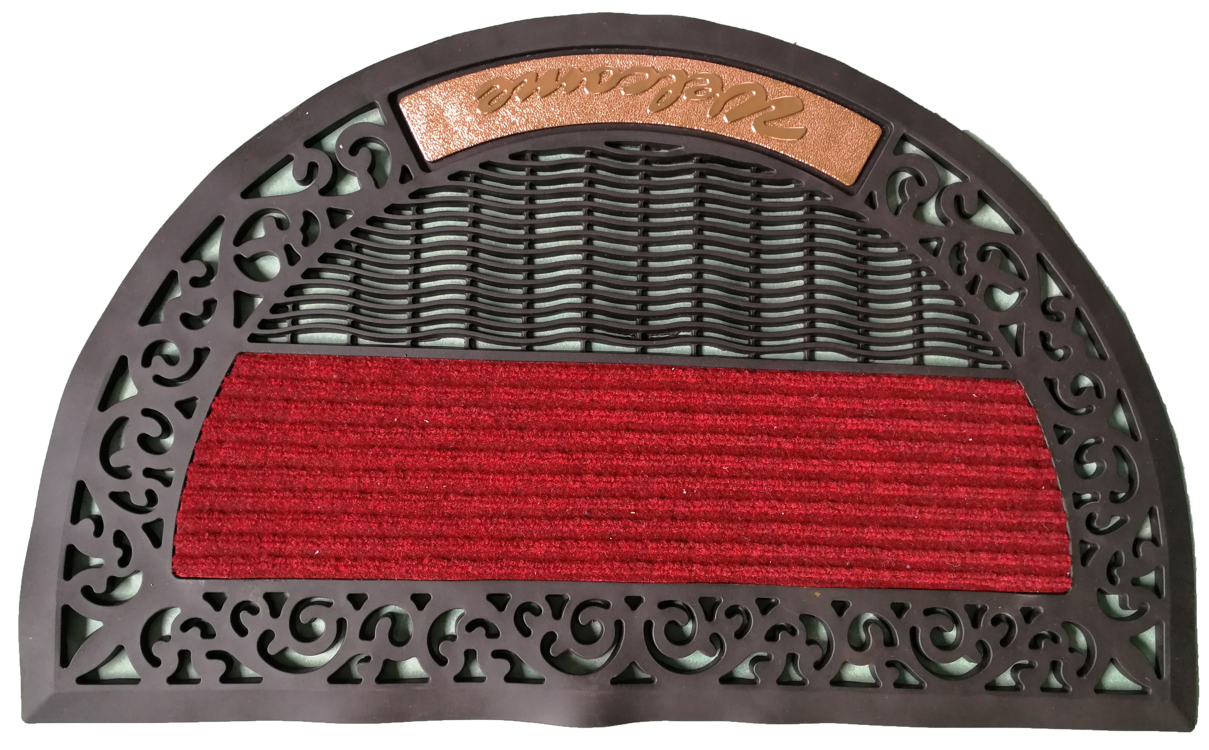 50*80cm semicircle welcome mat Hollow out mat Door mat floor mat outdoor mat PVC floor mat full figure