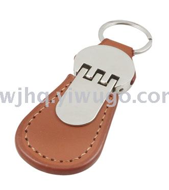 Custom quality leather key chain PU leather hardware key chain thumbnail