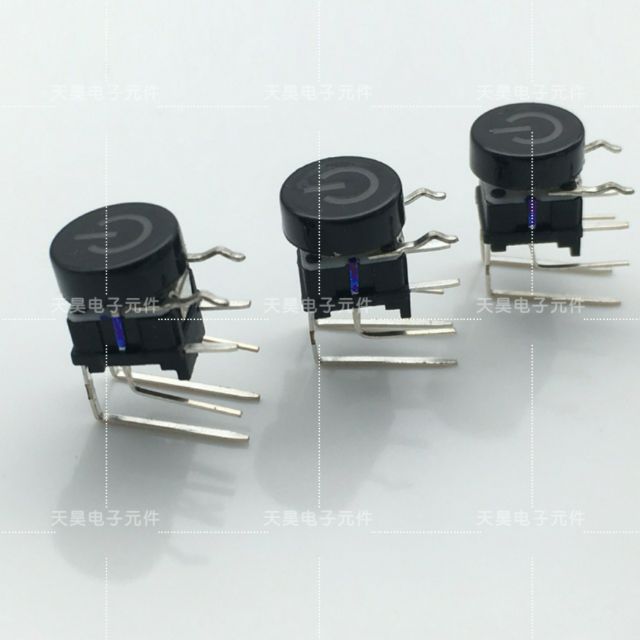 电子带灯轻触开关 环保带灯6*6按键开关 高品质按制开关源头