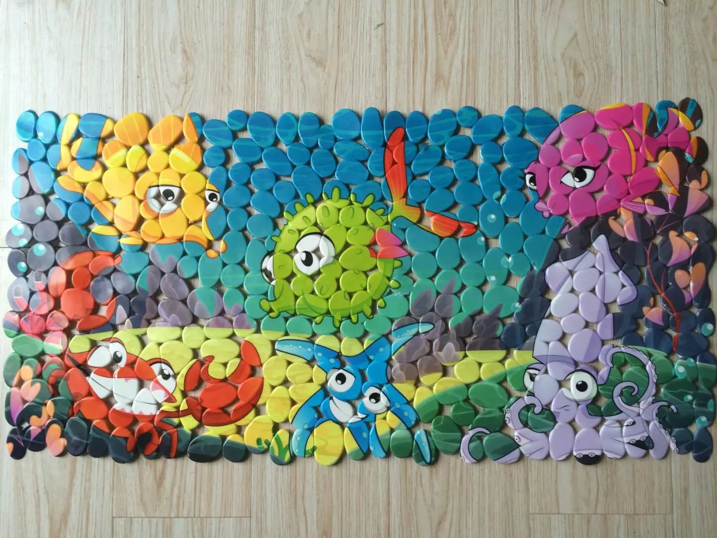 Long printed small stone bathroom mat bathroom massage mat bathroom mat non-slip foot mat bath mat