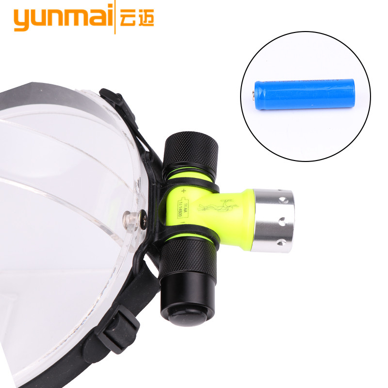 新款XPE 潜水头灯铝合金专业潜水头灯强光头灯LED强光潜水头灯