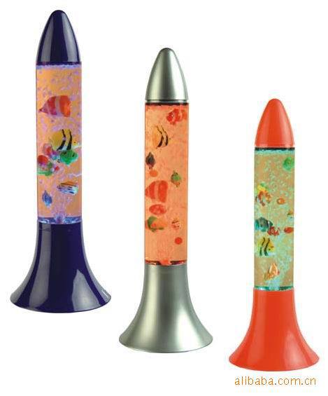Manufacturers wholesale 50CM small rocket lamp floret bottle colorful water lamp bubble fish lamp