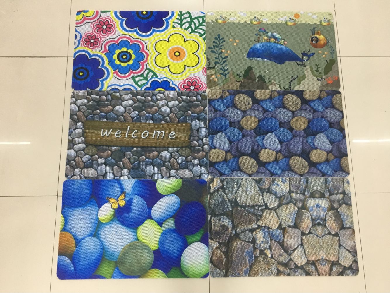 PVC honeycomb printed pad, 3D digital printed pad, high-definition stereoscopic printed pad, spray-painted indy pad, foot pad details Picture