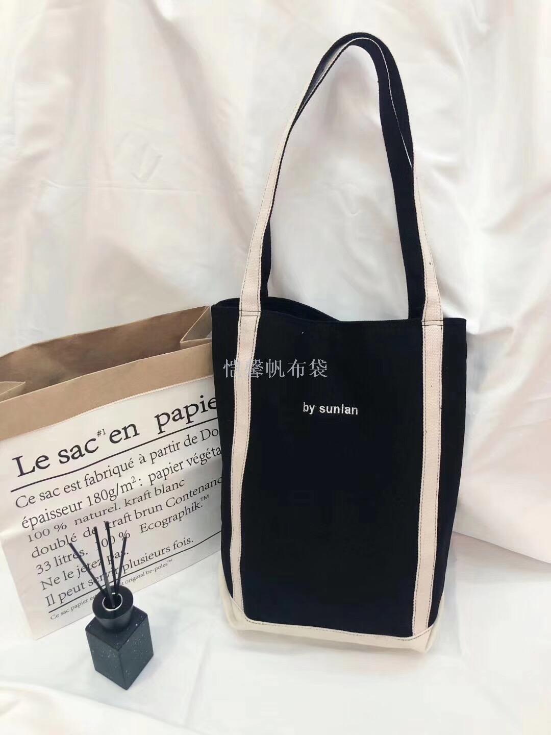 帆布女包实物图