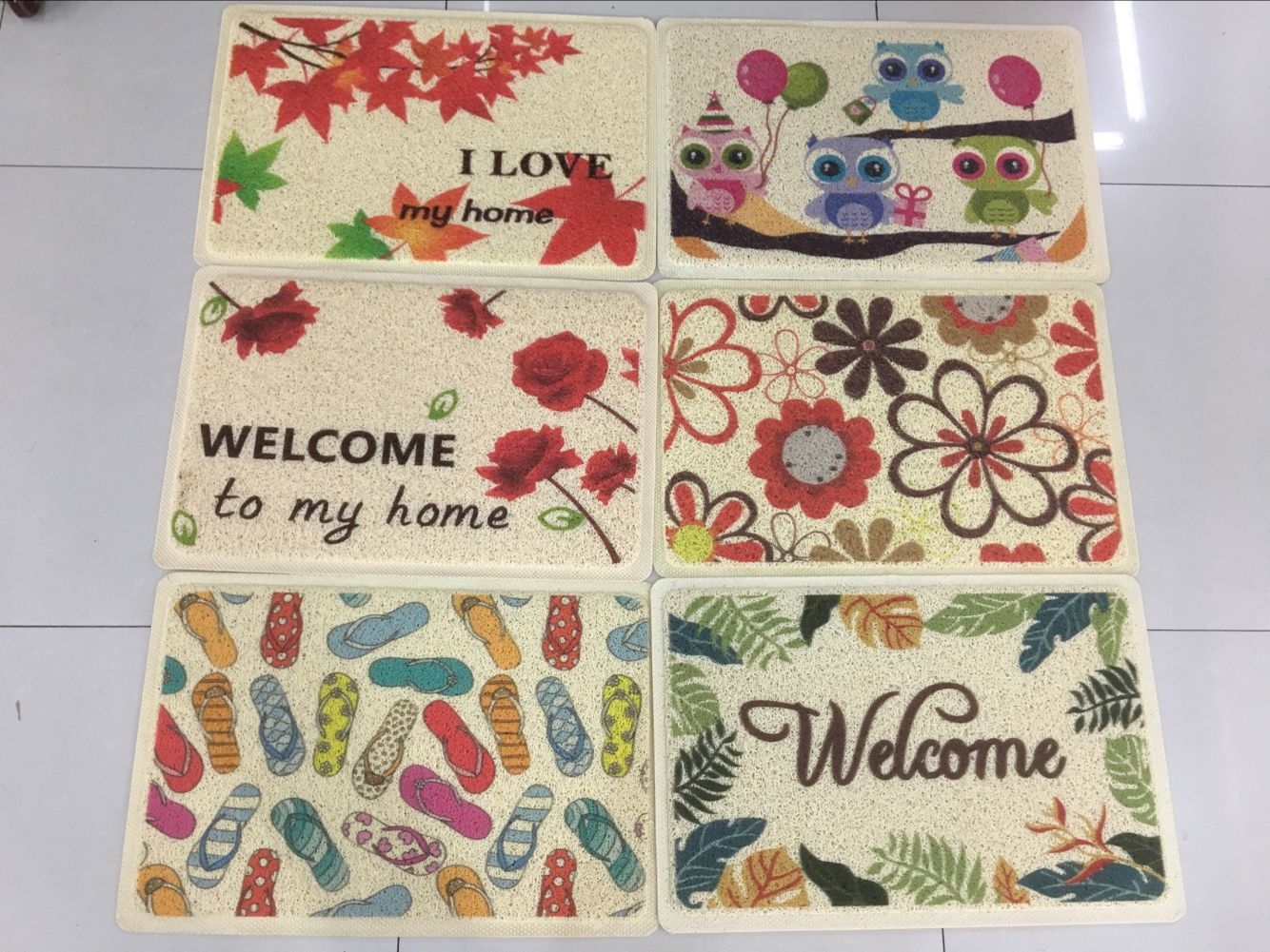 New best-selling thin brushed digital spray-painted Indy mat 3D spray-painted three-dimensional floor mat Cartoon floor mat PVC floor mat 38*58cm full figure