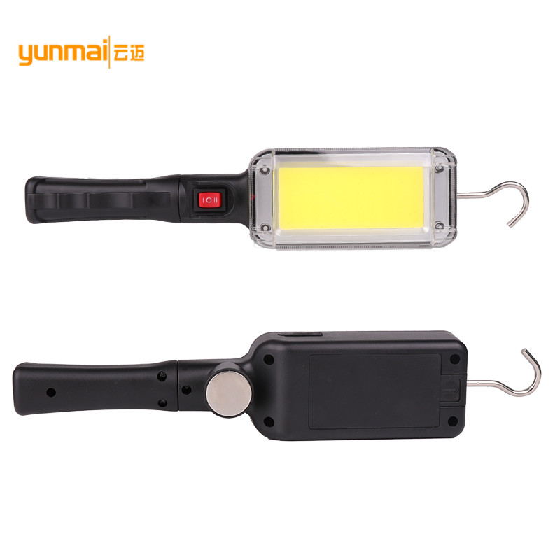 Transfronterizo nuevo USB recargable COB LED luz de trabajo brillante con imán luz de trabajo removible gancho linterna details Picture
