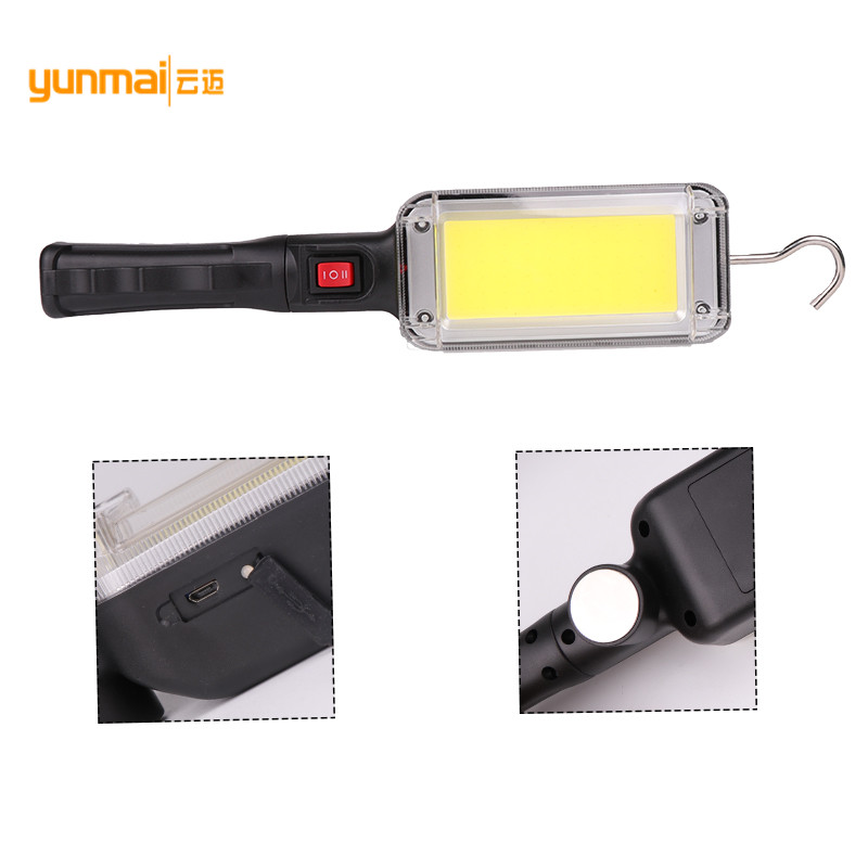 Transfronterizo nuevo USB recargable COB LED luz de trabajo brillante con imán luz de trabajo removible gancho linterna Specification image