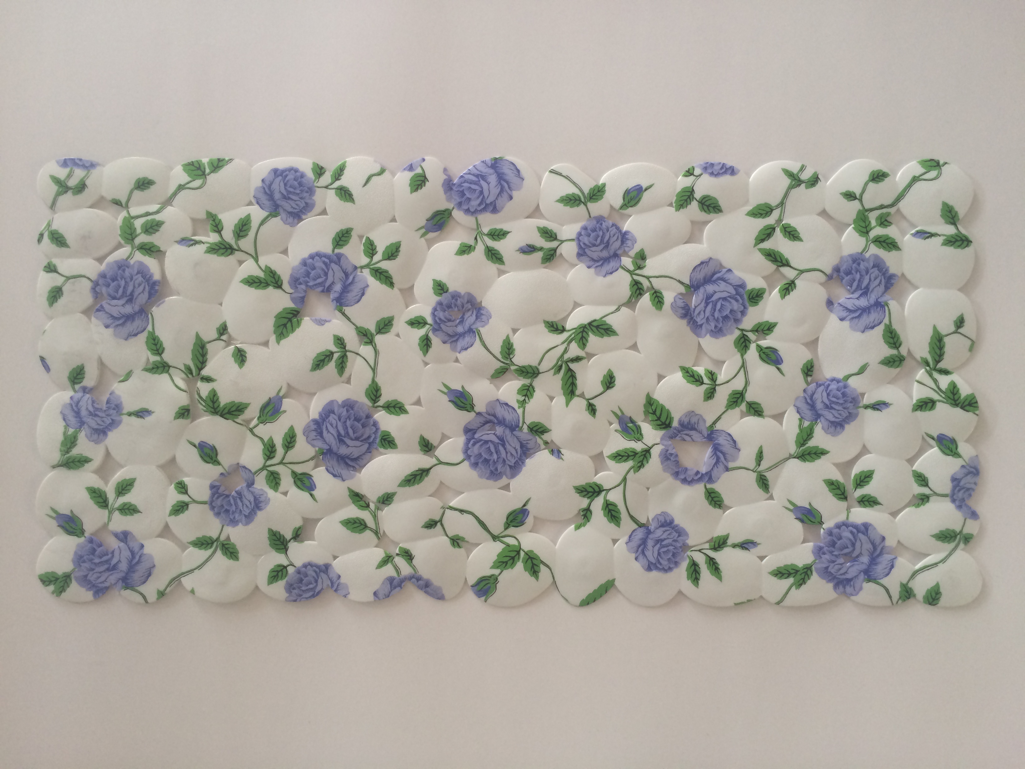 Rectangular printed large stone bathroom mat, printed bathroom mat, bathroom massage mat, PVC anti-slip foot mat, foot mat, door mat Specification drawing