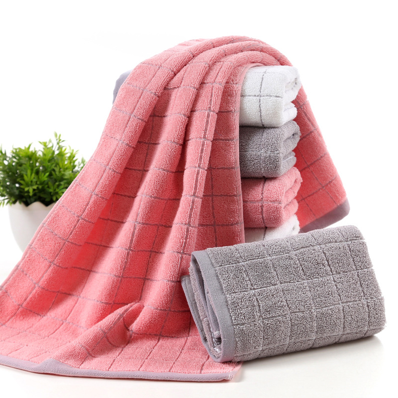 Pure cotton towel with 32 strands of grid, absorbent and soft for washing, adult face towel, supermarket gift promotion towel Application Scenario