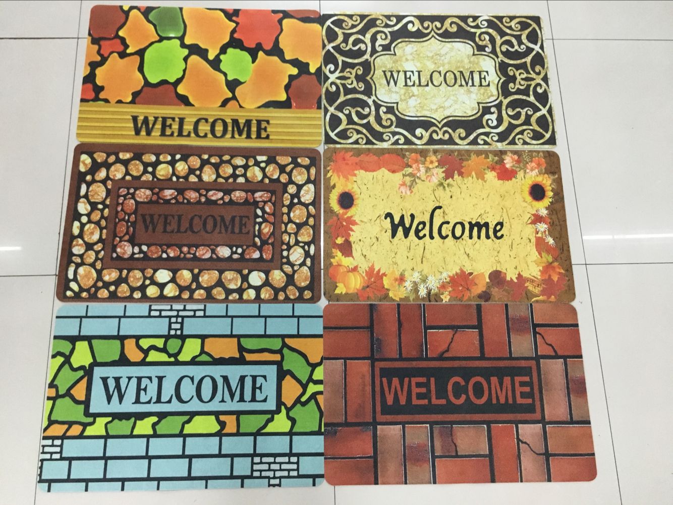 3D digital printed floor mat, non-imitation fabric printed floor mat, three-dimensional high-definition printed floor mat, foot mat details Picture