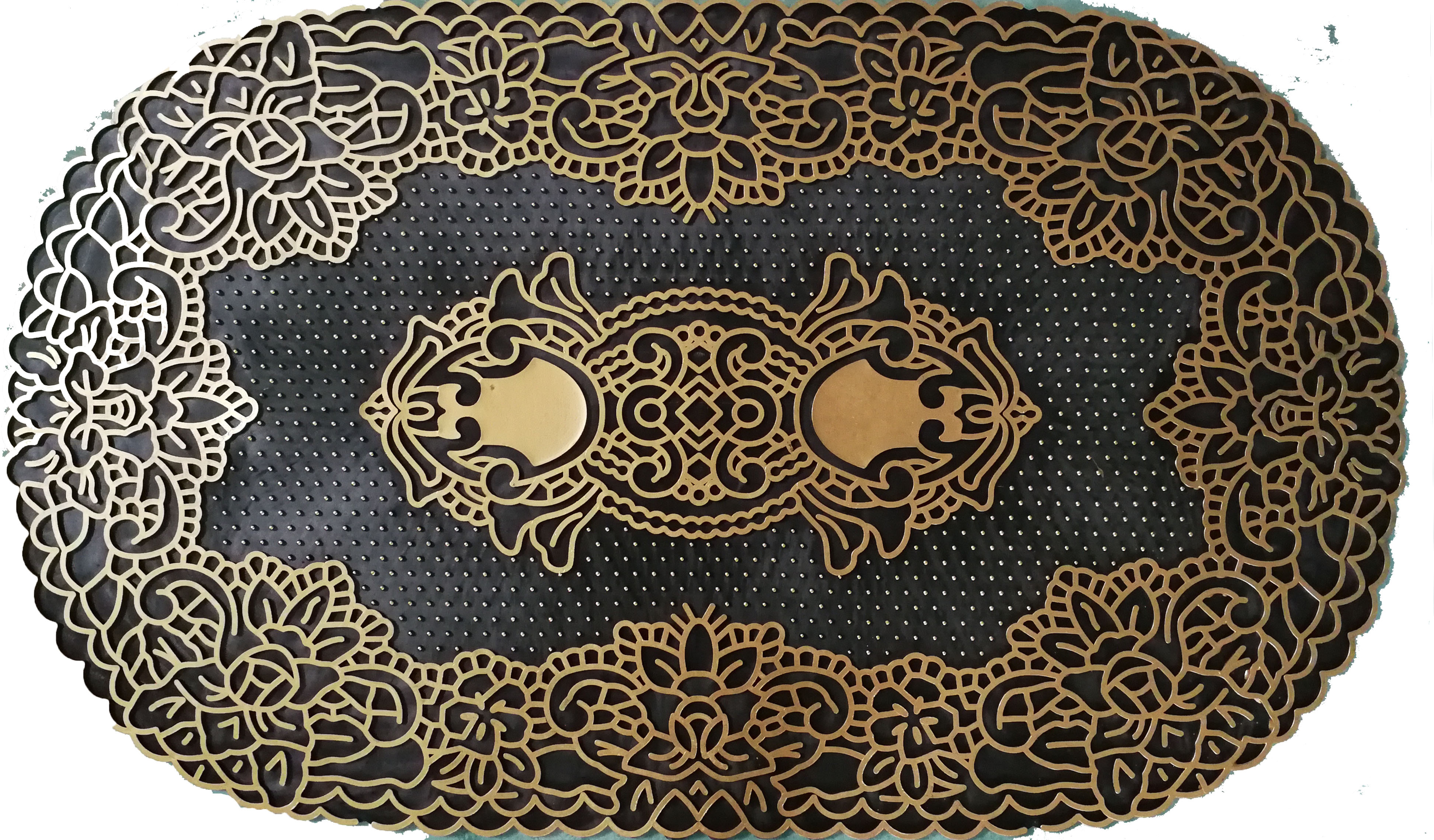 PVC rubber floor mat, injection molded floor mat, PVC floor mat, anti-slip mat, entry mat, foot mat, household mat, 40*70cm full figure